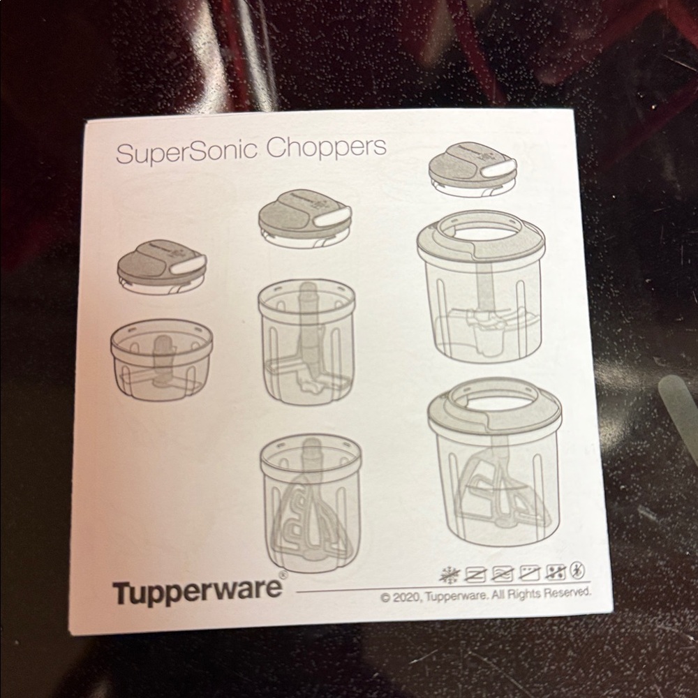 Tupperware Power Chef Supersonic Chopper Gen II - Red Chili Tall - Picture 4 of 5